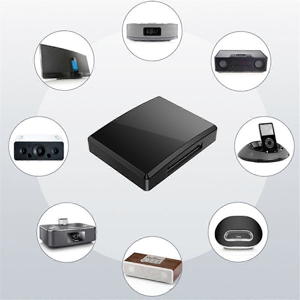 30-pin Bluetooth 5.4 Audio Receiver HIFI Lossless Musik Høj Kompatibilitet Trådløs A2DP til 30-pin D (W)