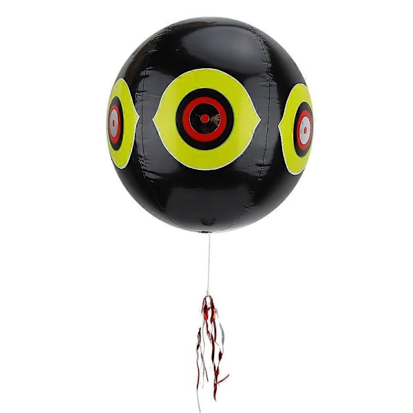 Terror Uppblåsbar Fågelskrämma Ballong Fågelavvisande Rovdjursballong (Svart) NY9 (W)