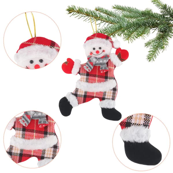 Tomte Snögubbe Leksaksdocka 4-pack Julpynt Presentförpackning