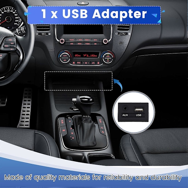 USB/AUX Äänituloporttisovitin Forte Cerato K3 2016-21 96120A7600 (W)