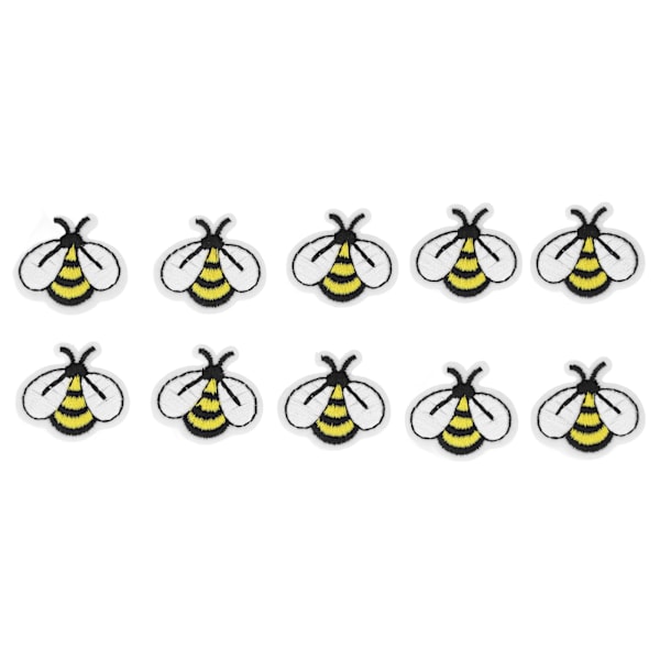 10 stk. Lille Bi Patch Bi-formet Stryge-på Søde Sy-patches DIY Sy Broderet Patch Bi-patches til Kjole Hat Sko (W)