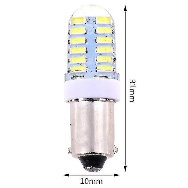 2kpl Ba9s T11 T4w 3014 24smd 12v Led Auton Sivuvilkku Polttimot Sisävalot Valkoinen (W)