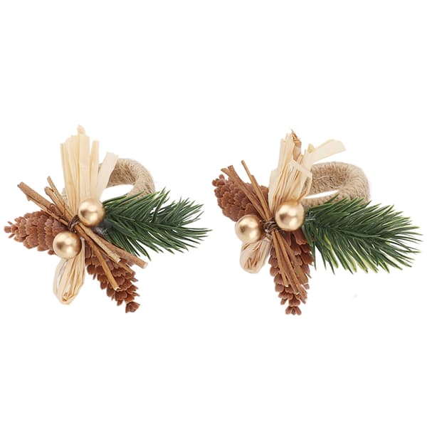 Servettringar med Västern-tema för julfest eller bröllop (2-pack) - 8,9 cm