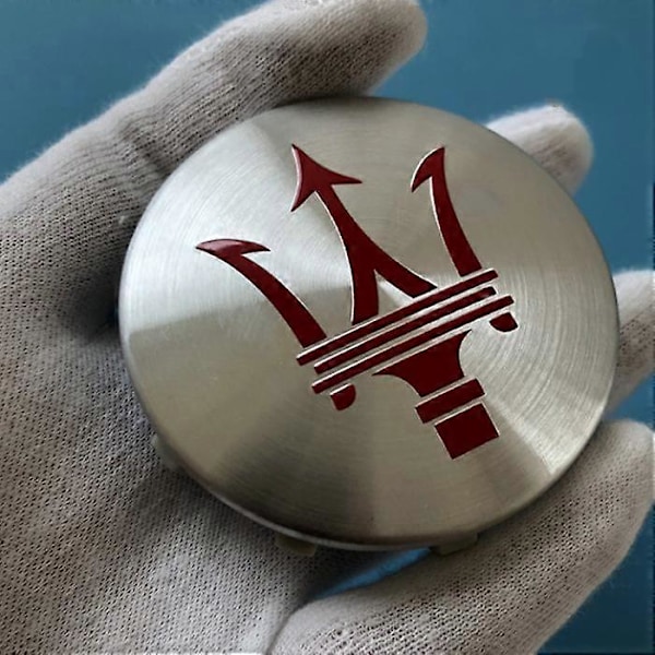 XYC Maserati pyörän keskiökupit ghibli Geberit President Levante 60mm - Hopea (Neljän pakkaus) (W)