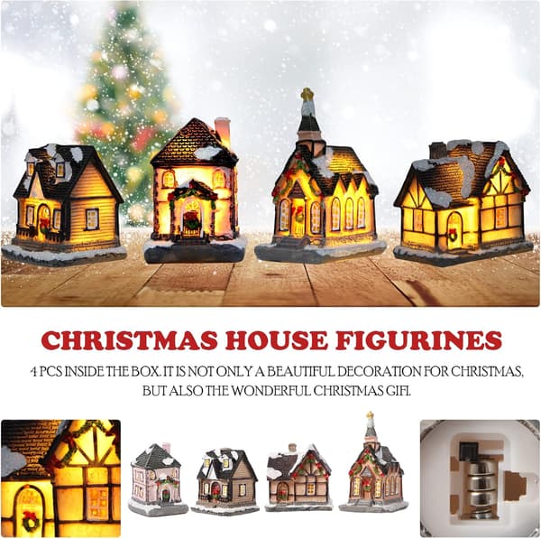 Juldekorationer Set Lantlig Stil LED-lyktor Figurer