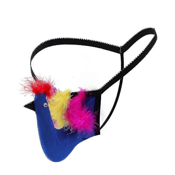 Miesten seksikkäät uutuuslintu stringit pullistuspussilla G-string alusvaatteet T-back (L)
