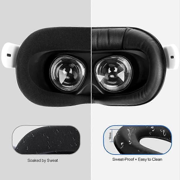 Ansigtsinterface og ansigtsmaske til Oculus Quest 2, VR-tilbehør til Meta Quest 2, Oculus Quest 2-tilbehør (Fww) Black