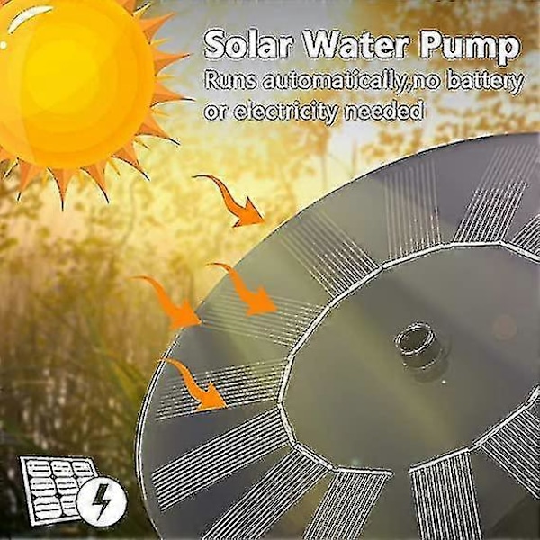 Solarfontæne Solcelle Dam Pumpe Solcelle Vandpumpe Solcelle Flydende Fontænepumpe Solcelle Dam Pumpe-ZZY (W)