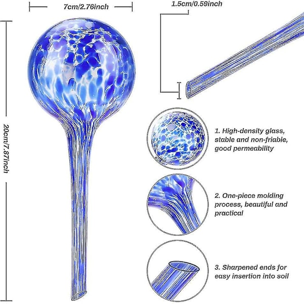 200ml Växtbevattningsklot 4-pack Självbevattnande Pinnar Automatiska Glasbevattningslökar
