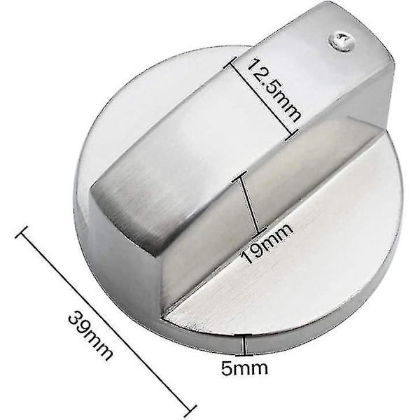 6 st universella metallkontrollknoppar gasspisknopp 6 mm universella kontrollknoppar spisknopp för gasspis spis ugn häll Fw