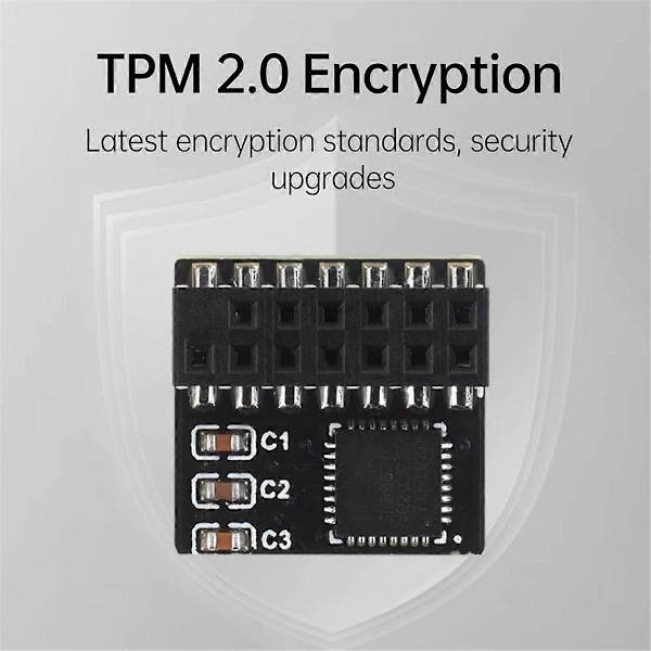 TPM 2.0 SPI Parallell Krypteringssäkerhetsmodul 14 Pin SPI Fjärrkortskrypteringssäkerhetskort (W)