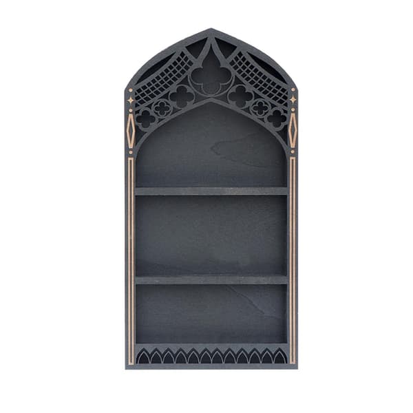 Fransk Ram Stjärndörr Flytande Display Hyllor K4 3-Panel Multi-Layer Design 60cm