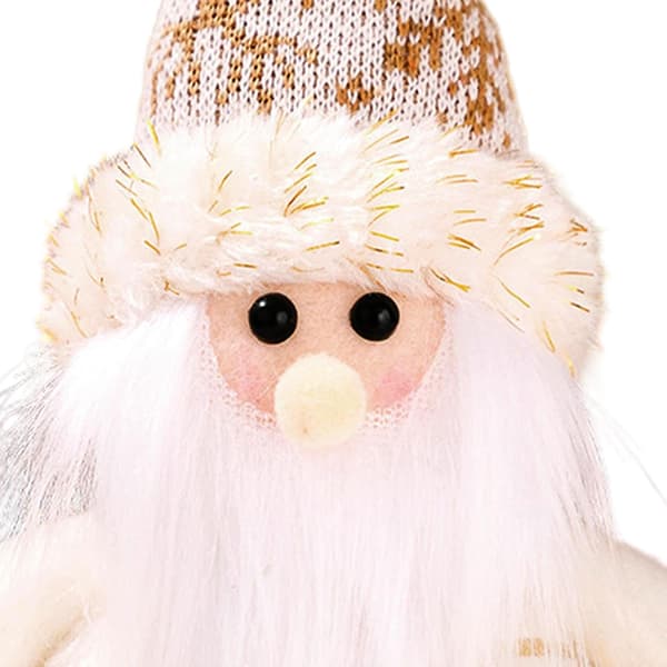 Plys julepynt med julemanden, rensdyr og lysende snemænd. (W)