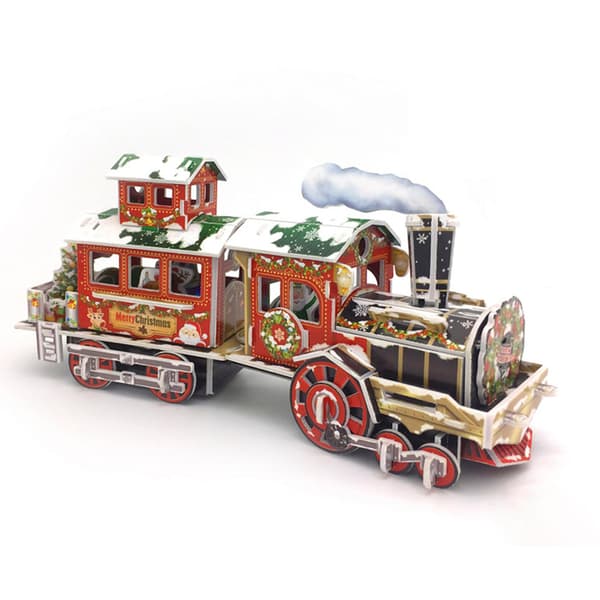 Jouluinen 3D-junapalapeli Express, 500 osaa aikuisille ja lapsille