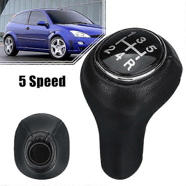 5-vaihteinen manuaalinen nahkainen vaihdekepin nuppi Ford Focus MK1 1998-2005 (W)