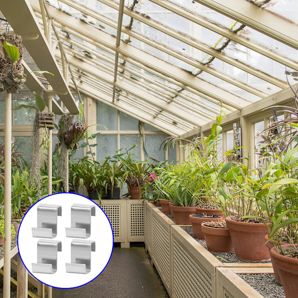 50 st Z-klämmor för växthusglasrutor Växthusklämmor för glas i rostfritt stål Växthusklämmor Z-klämmor för växthusfönster [FW]