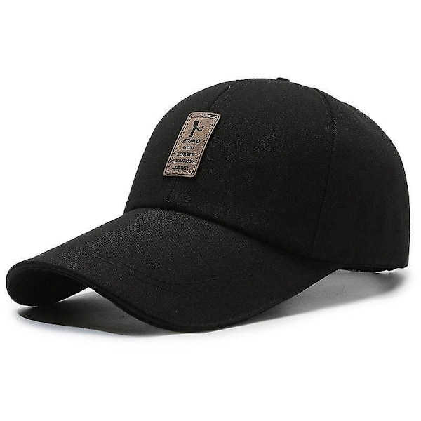 Baseballcaps i bomull for menn, solskjermcaps, caps, caps [FW] black 56-60cm