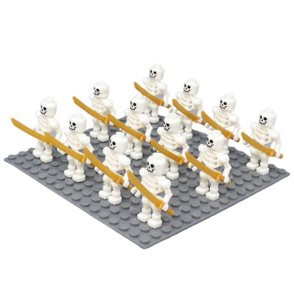 12Pcs Skeleton Warriors Corps Building Blocks Model Toys Collection Supplies  -Yx