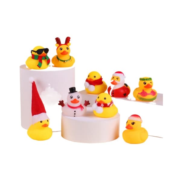 2026 Adventskalender Gummiankor, 24-dagars julnedräkning med 24 badankor (W)