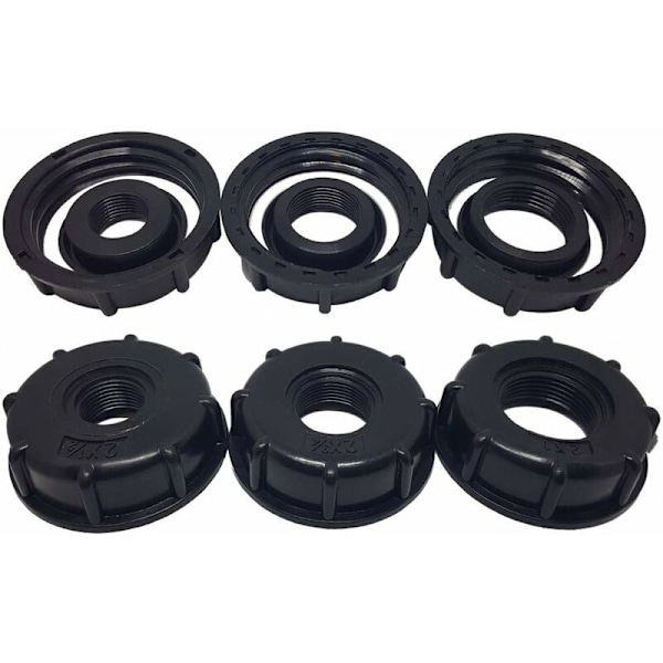 IBC Tank Kobling - IBC Tank Adapter - Udskiftningshane Kobling til Havevand Fittings (2,5 Tommer) HIASDFLS (W)