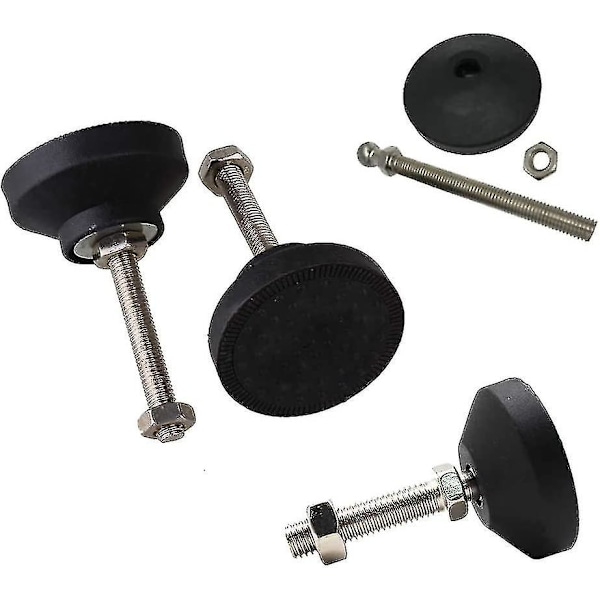 6 Pak D40 X M8 X 50mm Justerbare Svingbare Ben, Tilt Nylon Base, Selvjusterende Fødder, Gulvbeskyttere Til Møbler, Arbejdsbænke, Maskiner [DB]