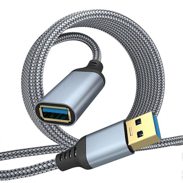 USB 3.0 Type B Forlengelseskabel 1m 5Gbps Rask Dataoverføring Nylonflettet