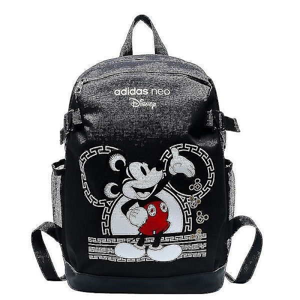 Tegneserie Student Ryggsekk Mickey Mouse Lerret Ryggsekk Stor Kapasitet Mote Avslappet Menn Og Kvinner Skoleveske {FW} 29-43-16cm