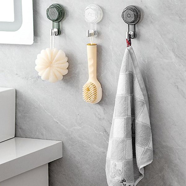 Roterande sugkoppshängande krok Stark lastbärande väggmonterad galge - Vit fw Grey Style A