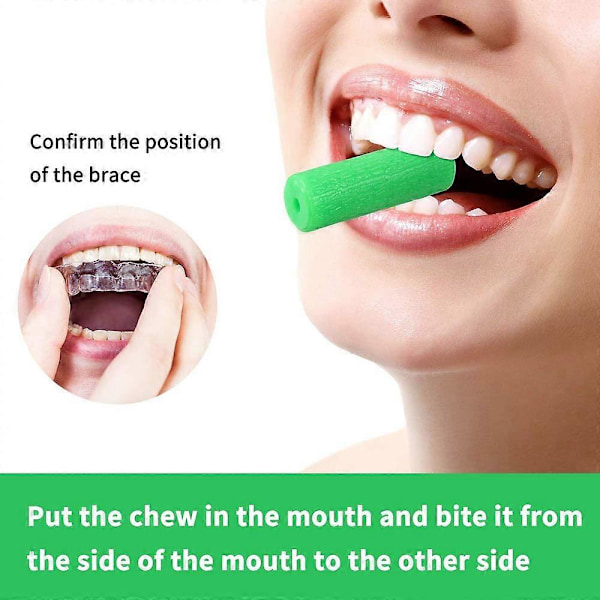 6 kpl Aligner Chewies -puruleluja Aligner Chompers -oikomiskojeille ja -alustoille (W)