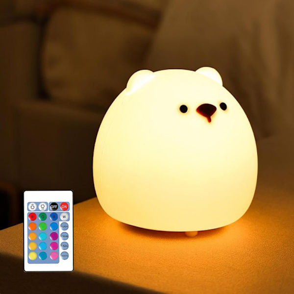Mini Feta Bjørn Bordlampe, Kreativ Natlampe til Soveværelse (Lille, 1 Stykke) (W)