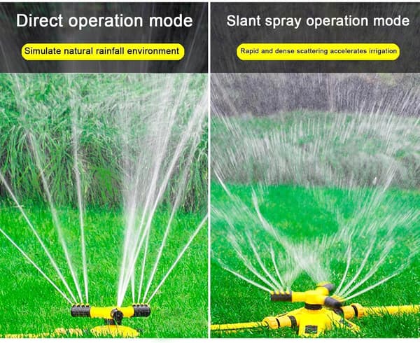 360-graders roterende plænesprinkler, ideel til vanding af store områder og haver (W)
