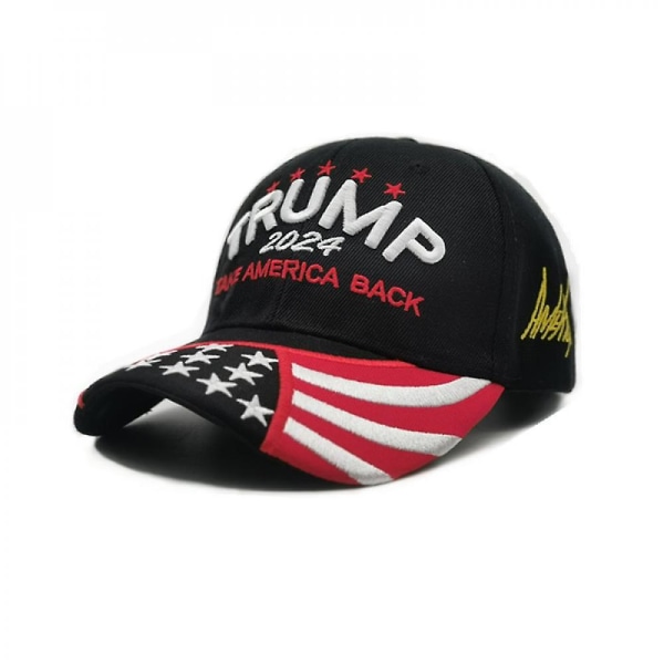 Donald Trump Hat 2024 Cap Keep America Great USA Broderi Camo Hat Justerbar baseballhatt Vqq KZG [fw] Black