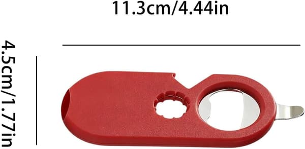 Multifunktionel magnetisk flaskeåbner i rustfrit stål til køleskabet. Magnetisk flaskeåbner til køleskabet. (W)