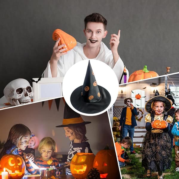 Heksehatter, gotiske dekorasjoner, originale kostymer til Halloween (W)
