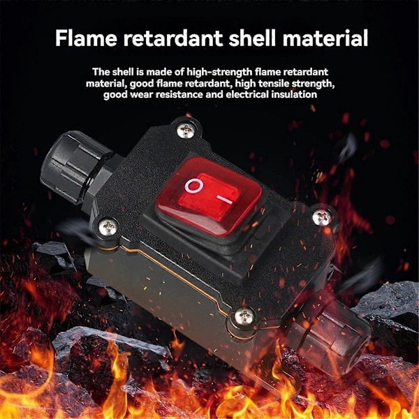 IP68 Vandtæt Båd Rocker Switch 220V 30A Vandtæt Switch med LED Lys Power Knap on/OFF (W)