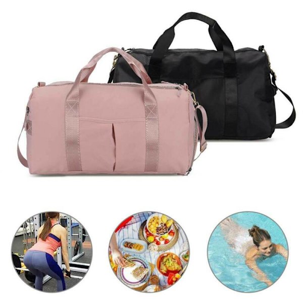 35L Suuri Kuntosalikassi Matkakassi Kuntosalikassi Naisten Kassi Pinkki (L)