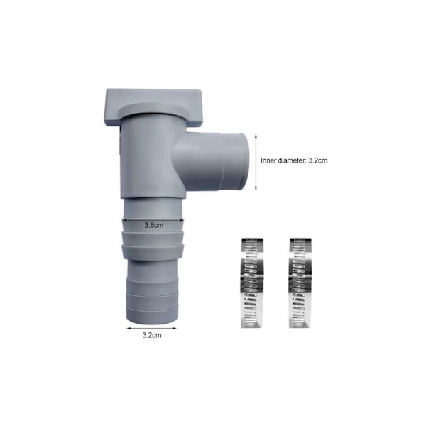 Poolunderhåll/Avstängningsventil 32/38mm Slanganslutning för ovanjordspool och poolpump (2-pack) (W)