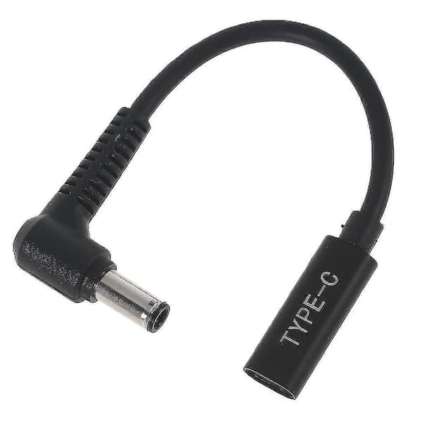 Type C Hunn Til DC 6.0x0.6mm Strømforlengelseskabel For Laptop Svart
