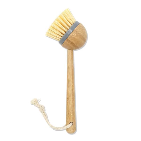 Naturlig bambus oppvaskbørste Klassisk design Grått tre 22x7x6cm