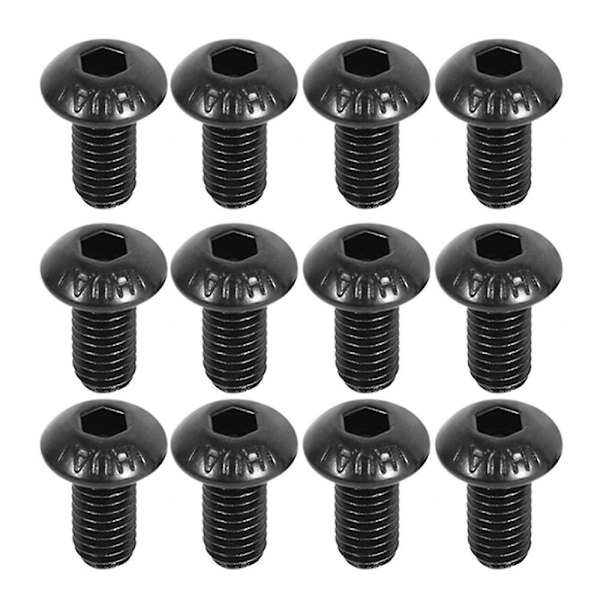 Button M5 X 10mm Hex Head Screw Cap Black 50 [fw}