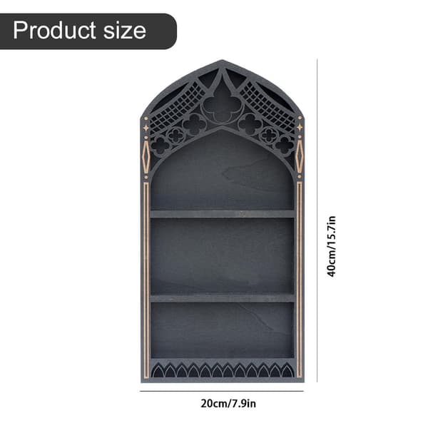 Fransk Ramme Stjerne Dør Flydende Display Hylder K4 3-Panel Multi-Lag Design 60cm