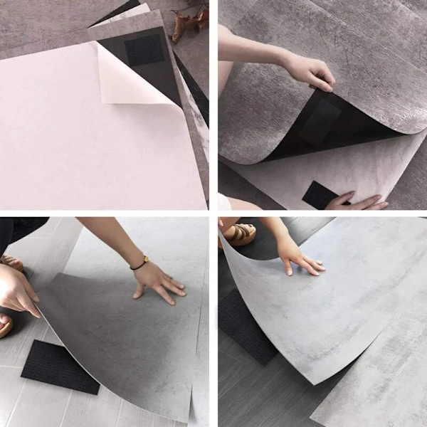 Kaksipuolinen tarra, 12 paria Velcro mustaa itseliimautuvaa nylonteippiä erittäin vahva suorakulmio 6 × 4 cm (L)