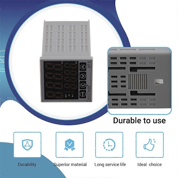 PID Temperaturkontroller Kit - Intelligent Digital Skjerm, Temperaturkontroller Termostat (W)