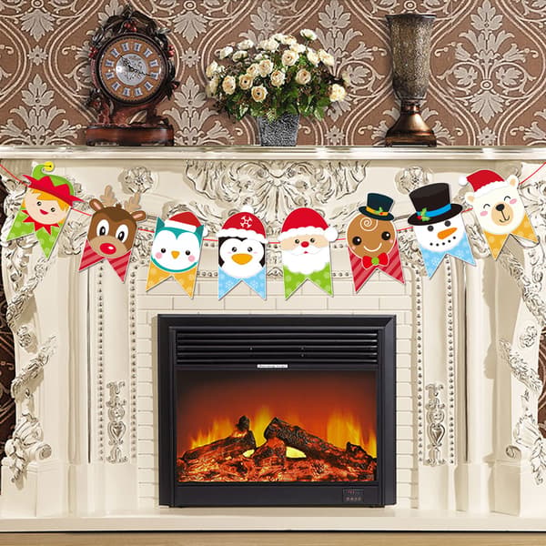 Gjenbrukbar julegirlander 1,8m x 2m med LED-lys