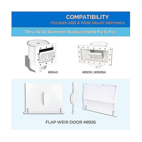 4 st Ersättnings Ht/oly Robust Skimmer Weir Pool Baffel För 8926 (Fww) White