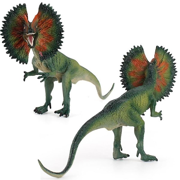 Dilophosaurus Dinosaurie Figur Dilophosaurus Simulering Pvc Action Modell Leksaker Raptor Dinosaurier Ornament För Barn (W) Raptor