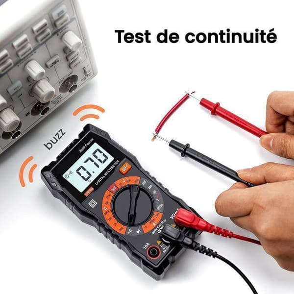 Digitalt multimeter, digitalt multimeter, multifunksjonsvoltmeter med 2000 tellinger, elektrisk tester, ohmmeter, måler AC/DC-spenning (Fww)