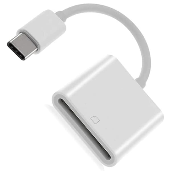 USB-C - SD-kortinlukija Android-laitteille, valkoinen