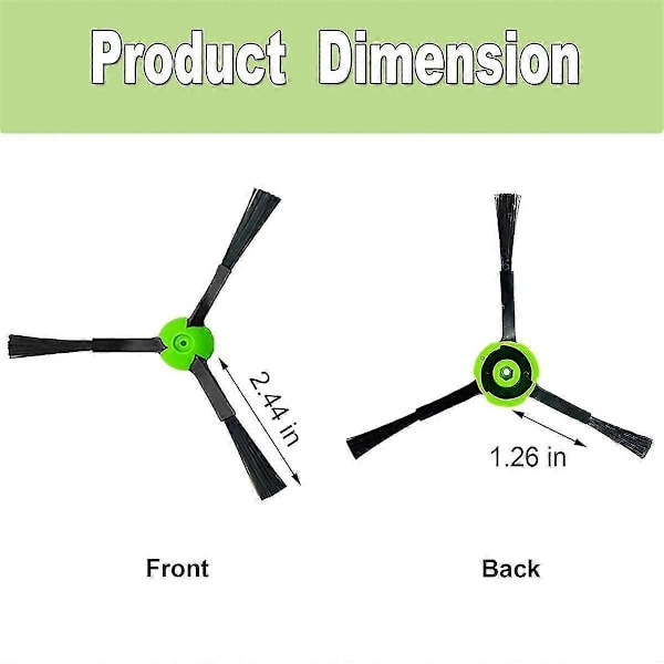 Sidoborstar för iRobot Roomba E, I & J-serien E5, E6, I1, I1+, I3, I3+, I4, I4+, I6, I6+, I7, I7+, I8, I8+, J7, J7+