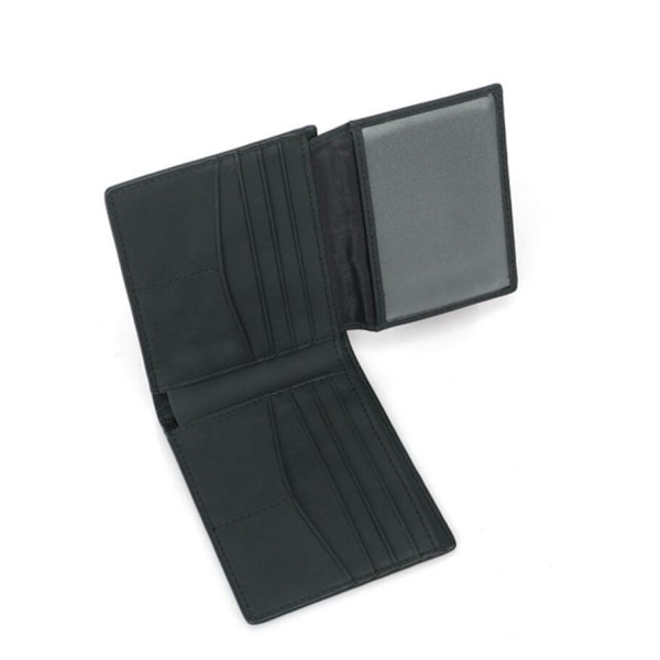 RFID carbon pung i ægte læder Sort Black one size